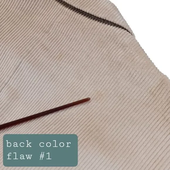 VINTAGE LEVI'S Corduroy Blazer Sport Coat Suede Elbows Two Button Tan Size 44L - Picture 13 of 16